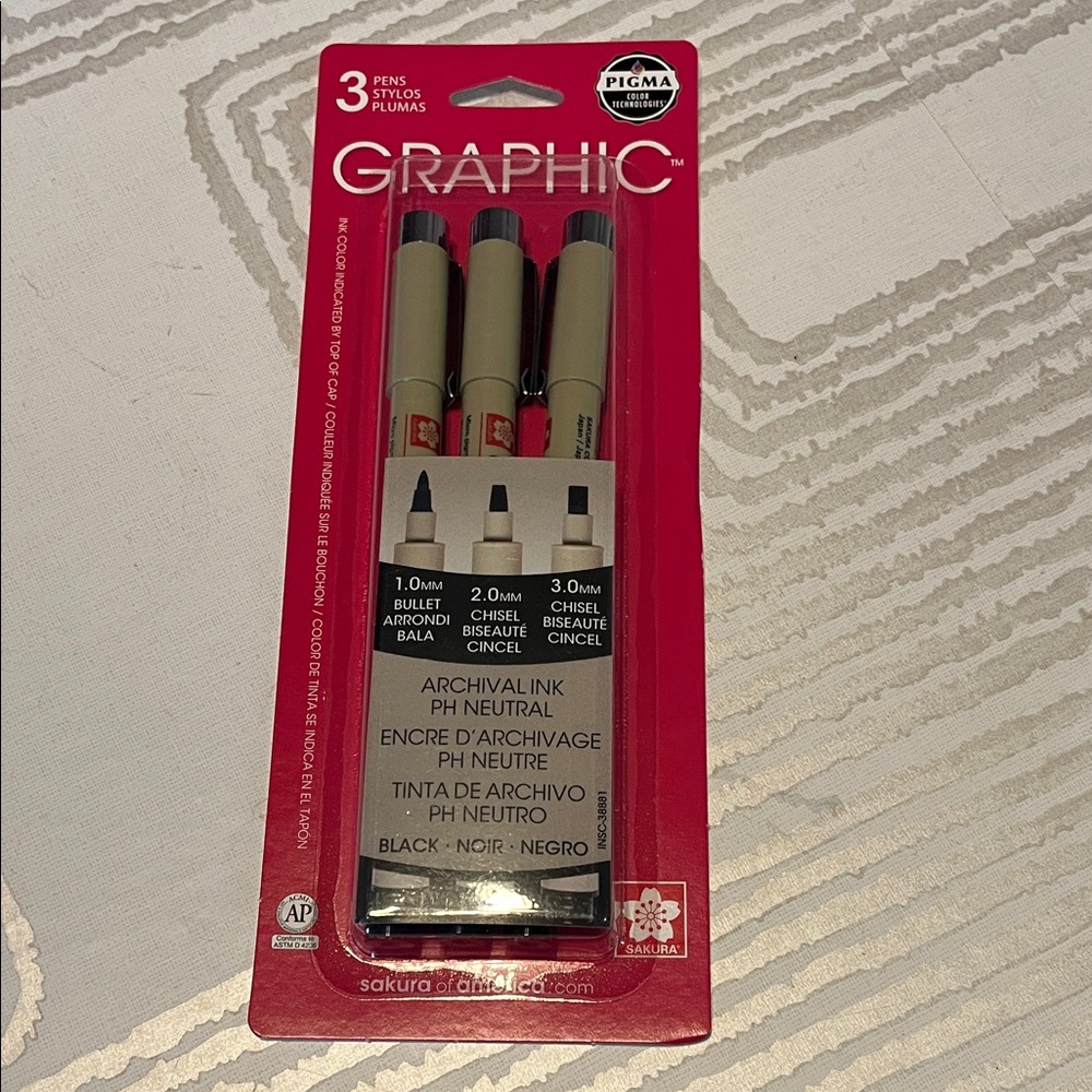 Sakura Graphic Pen Set: Black